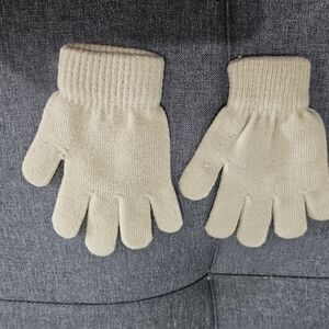 Target Beige Knit Gloves